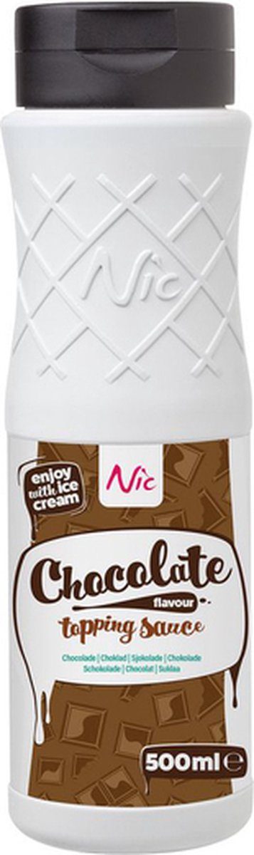 Nic chocolade Topping Omdoos 6X 500 ml