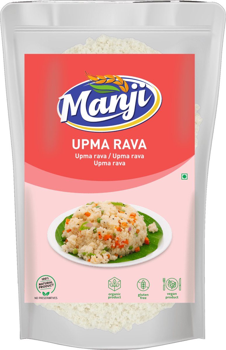 Manji Upma Rava Grof Griesmeel 3 x 1 kg