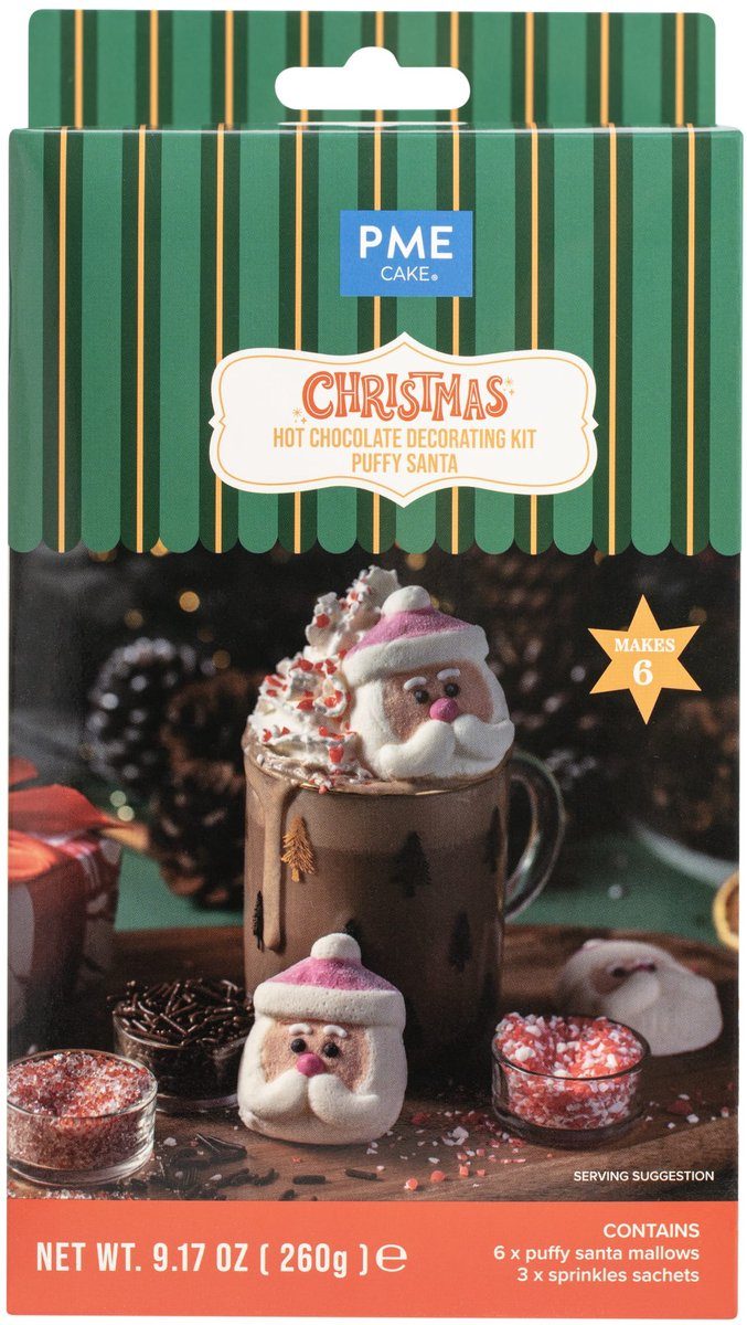 PME Hot Chocolate Decoration set Santa Claus