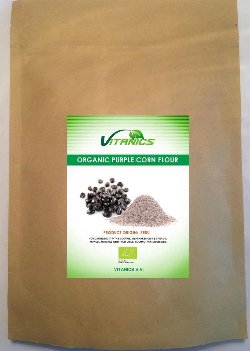 Vitanics B.V. Biologisch Paars Maïsmeel (Purple Corn Flour Organic) 1 kg