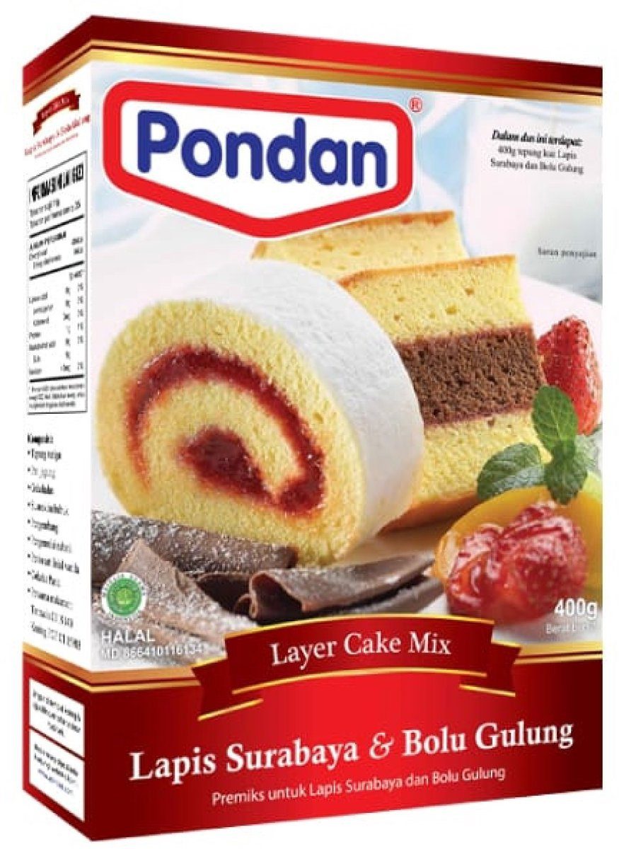 Pondan Surabaya laag & swiss roll cake 400 g
