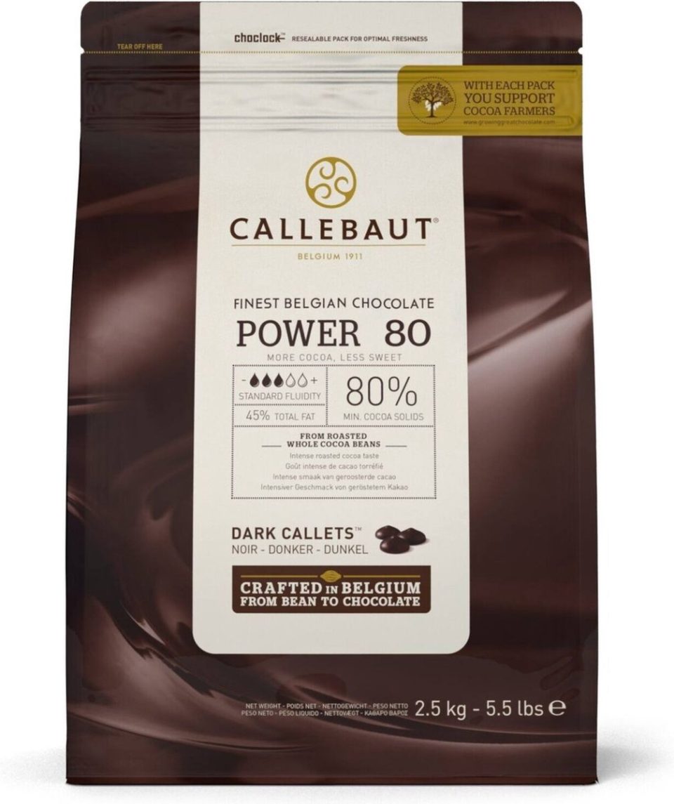 Callebaut callets - Chocolade- Extra Puur (80%)- 2,5 kg
