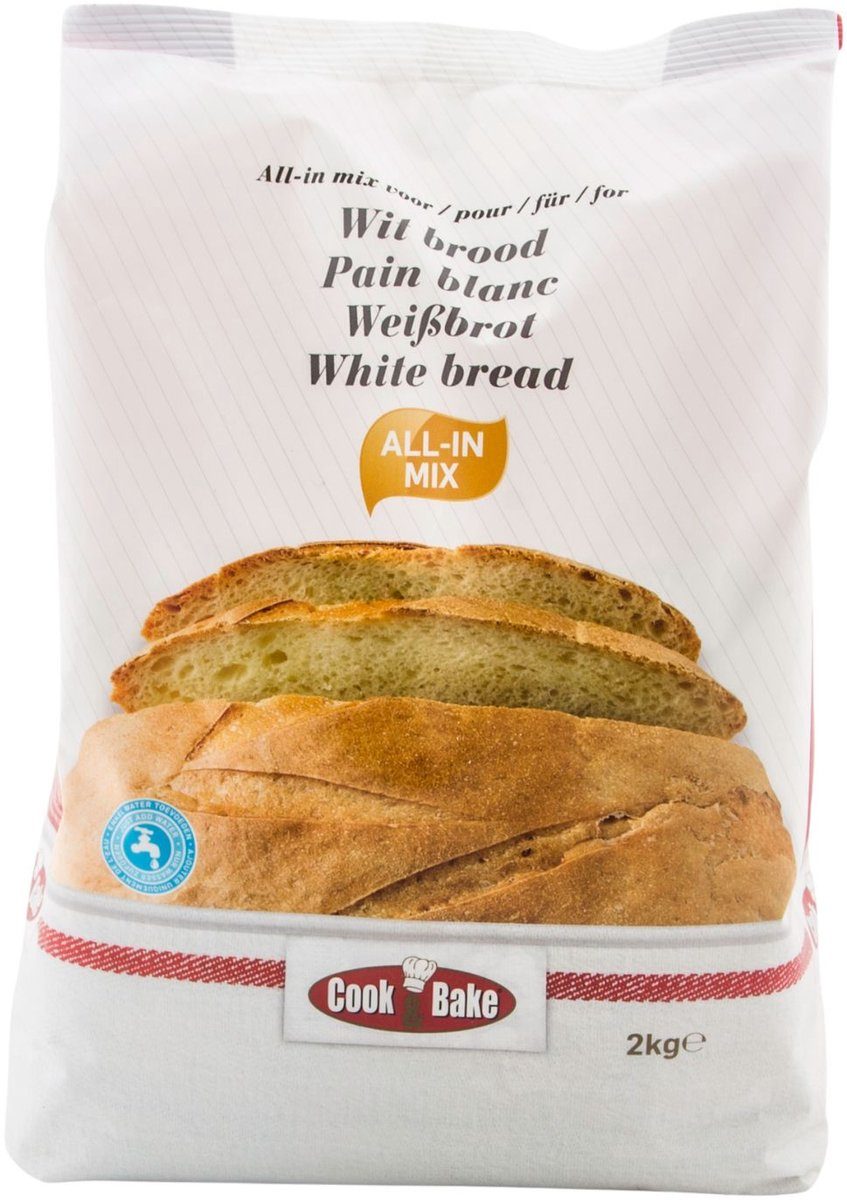 Cook & Bake All-in Broodmix Wit Brood 2 kg
