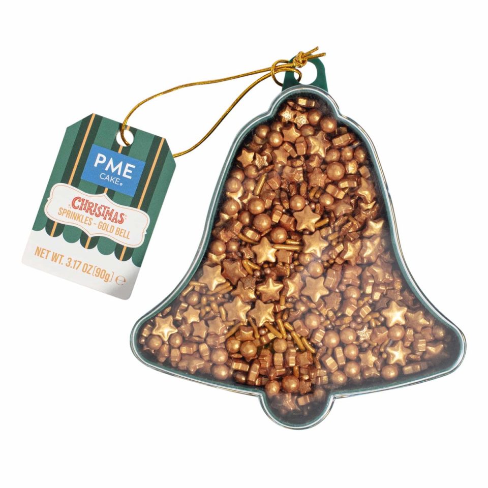 PME Christmas Sprinkles Golden Bell 90 g