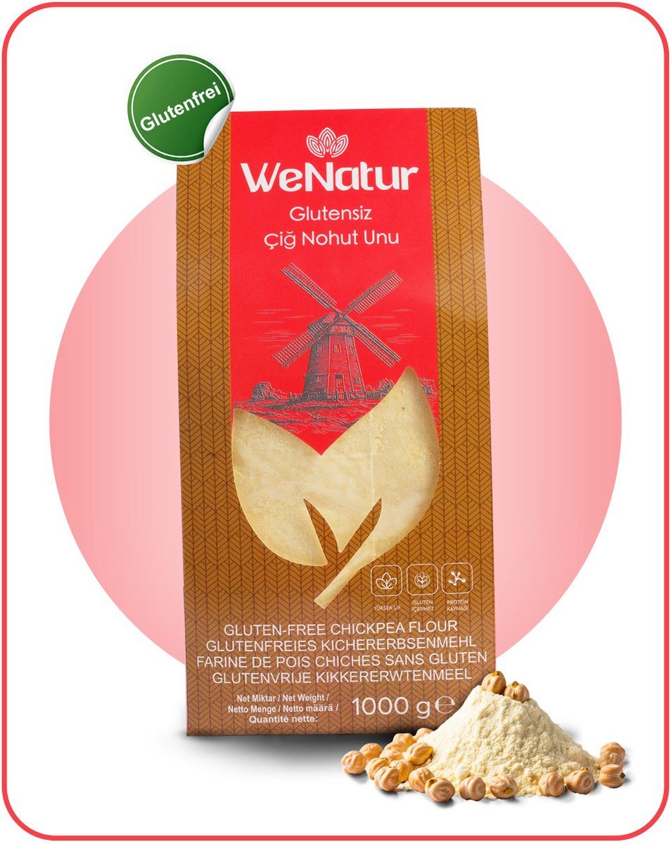 WeNatur Rauwe Kikkererwtenmeel 1000 g