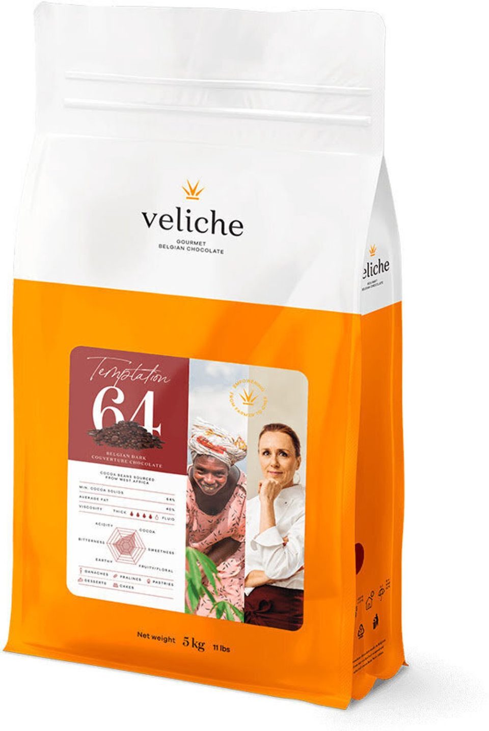 Veliche chocolade Temptation 64 Donkere 5 kg