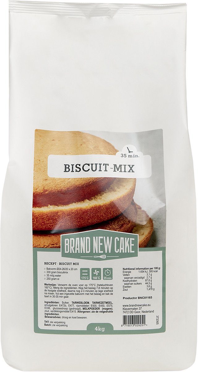 Brand New Cake bakmix Biscuit-mix 4 kg