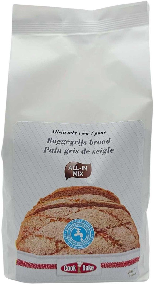 Cook & Bake All-in Broodmix Roggegrijs Brood 2 kg