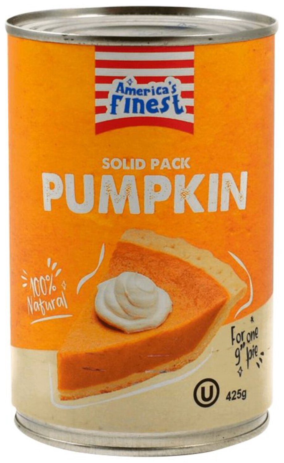 America's Finest 100% Natural Pumpkin Puree Natuurlijk pompoenpurree 4 x 425 g