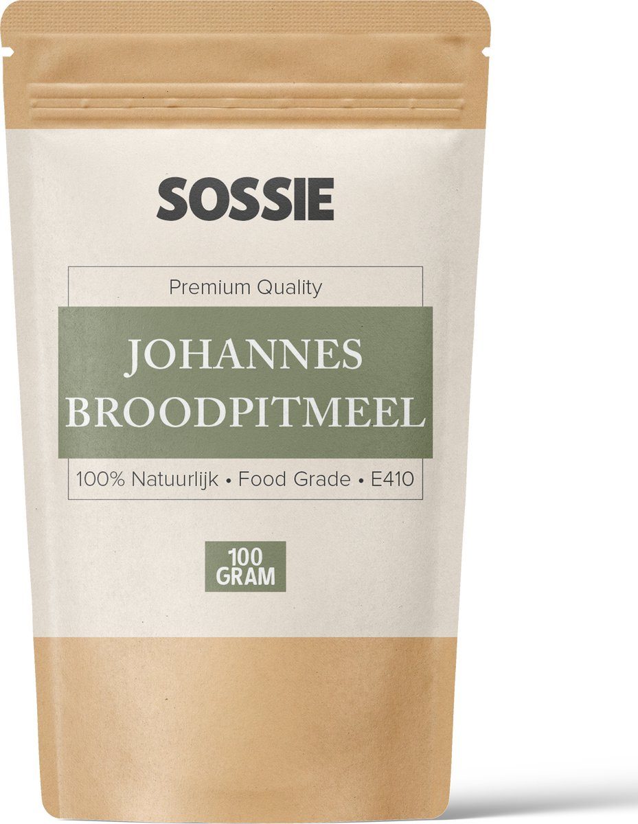 Sossie Johannesbroodpitmeel 100% Natuurlijk Food Grade 100 g