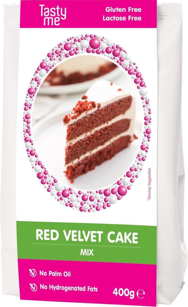 Tasty Me Red velvet cake mix glutenvrij 400 g