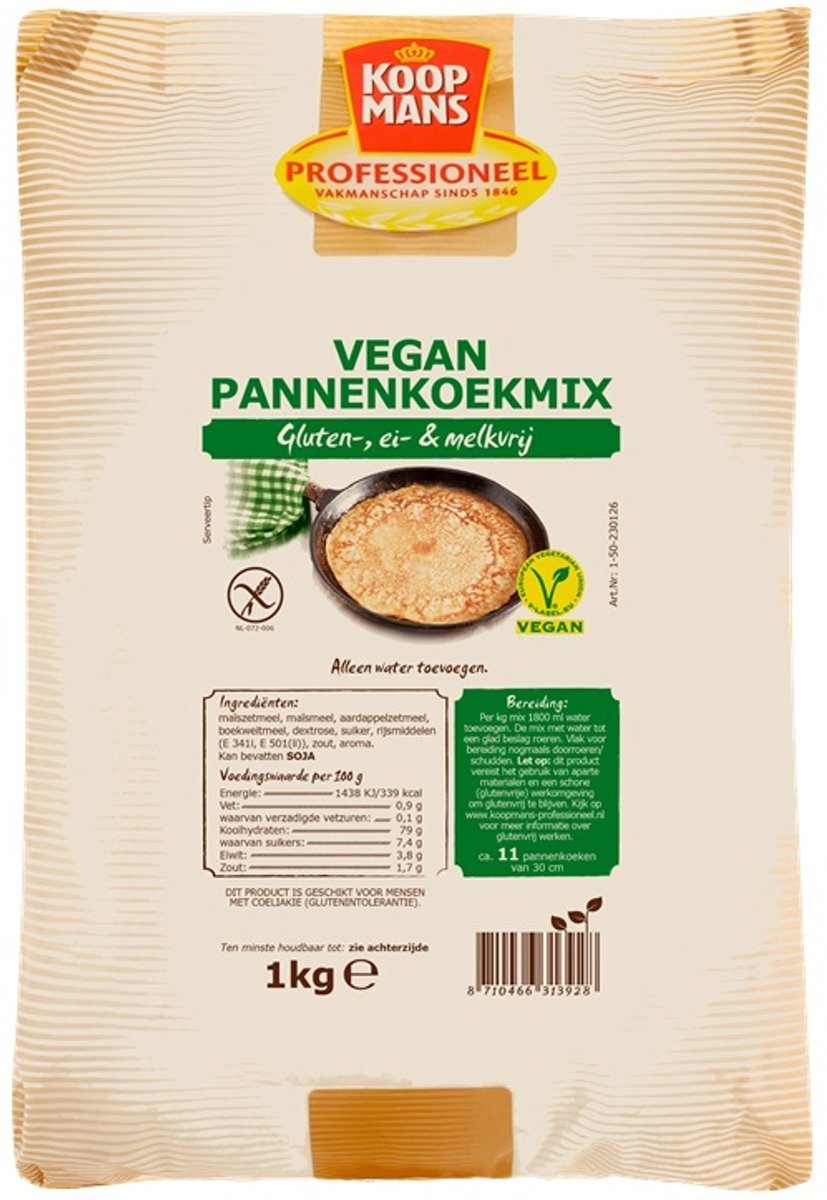 Koopmans Professioneel Vegan pannenkoekmix Zak 1 kg