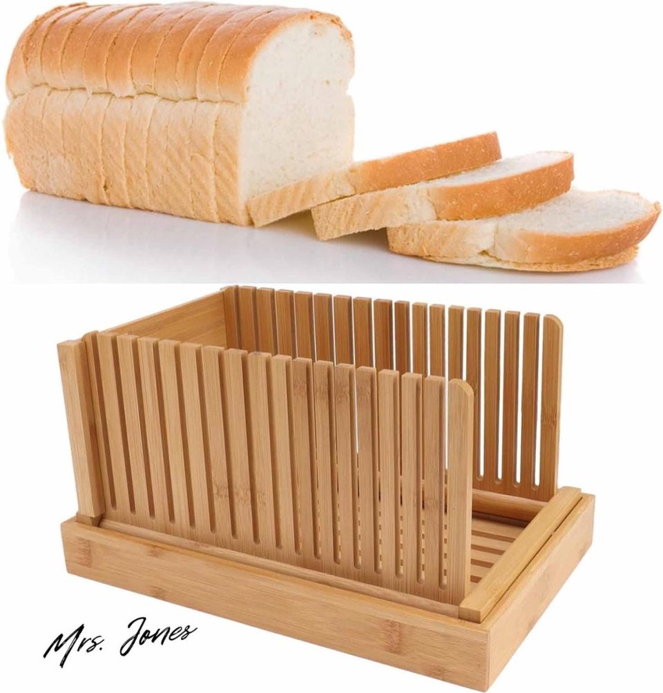 Mrs. Jones Broodsnijmachine compact opvouwbare verstelbare breedte