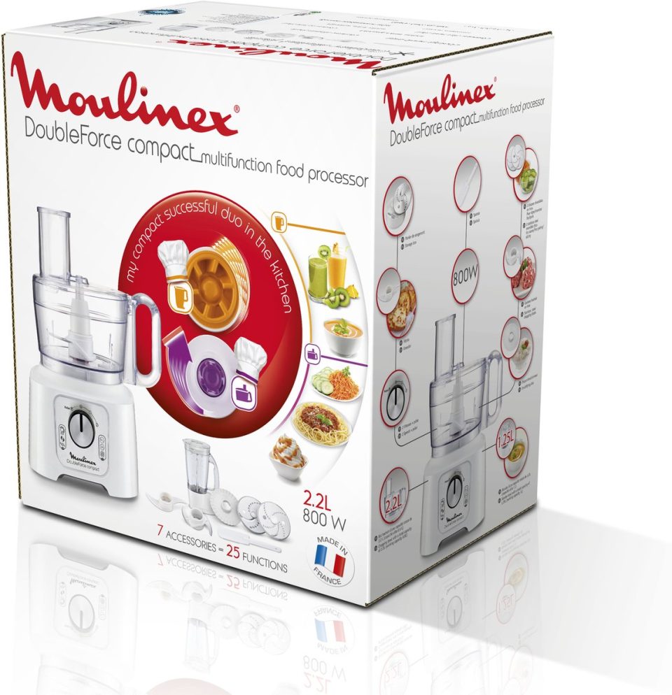 Moulinex keukenmachine FP5441 800 W Wit, Zilver, Grijs 2,2 l