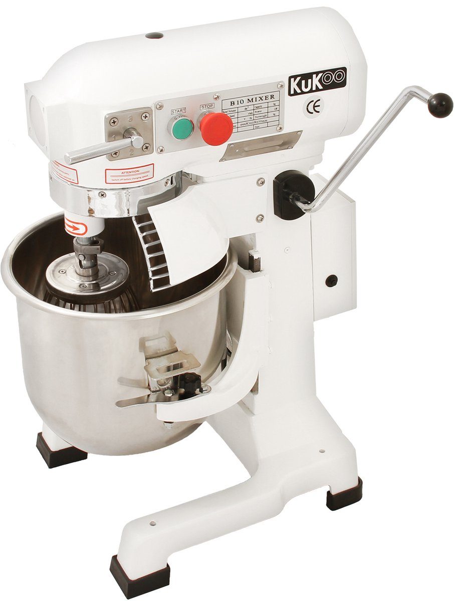 MonsterShop Spiraalmixer commerciële voedsel mixer zilver 10 l