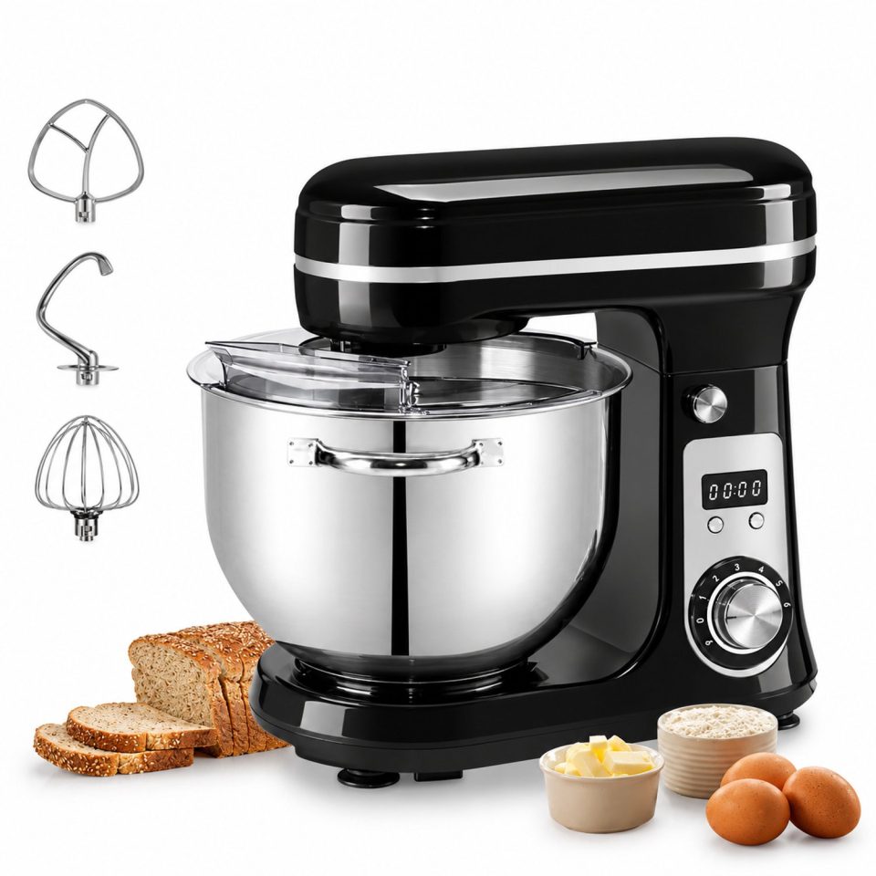 D&J keukenmachine Zwart 1200W 6 l