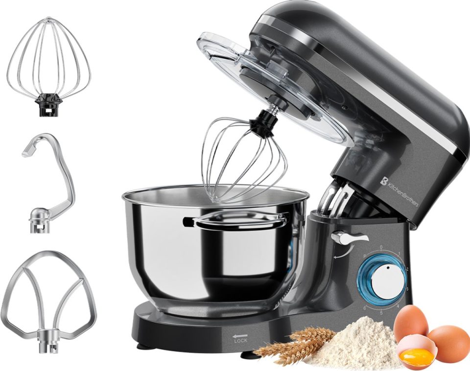 KitchenBrothers keukenmachine 2000W Antraciet 6,2 l