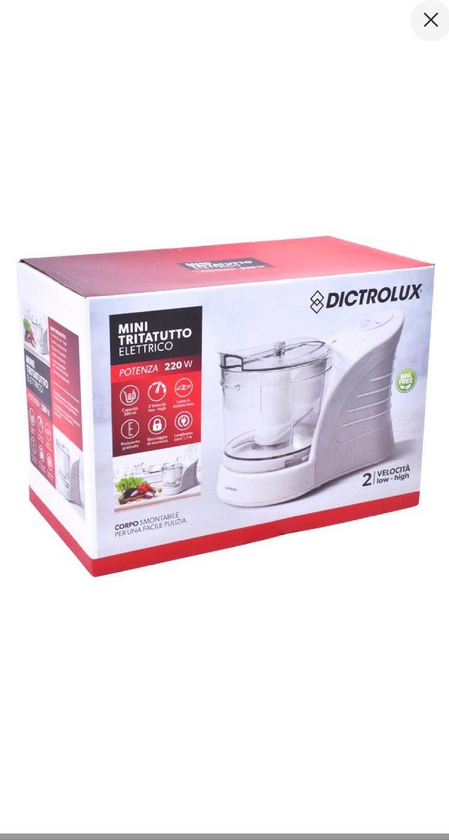 Dictrolux keukenmachine Mini, Electrisch 220 W, 380 ml