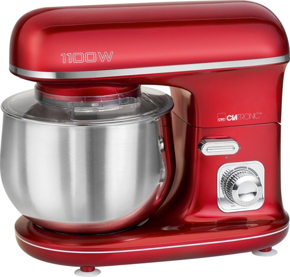 Clatronic Germany KM 3712 krachtige kneedmachine incl. 1100 watt rood 5 l