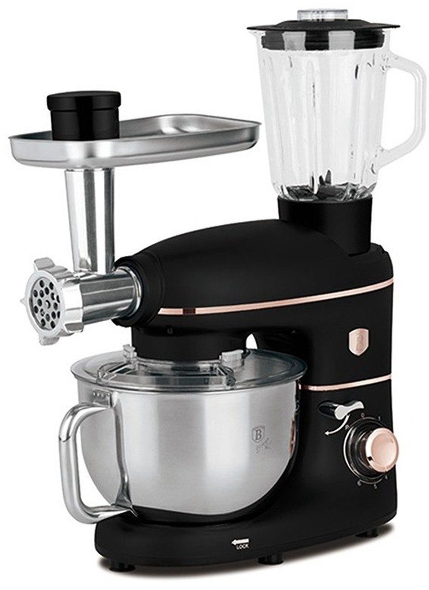 BerlingerHaus Keukenrobot met molen en mixer 1500 W Black