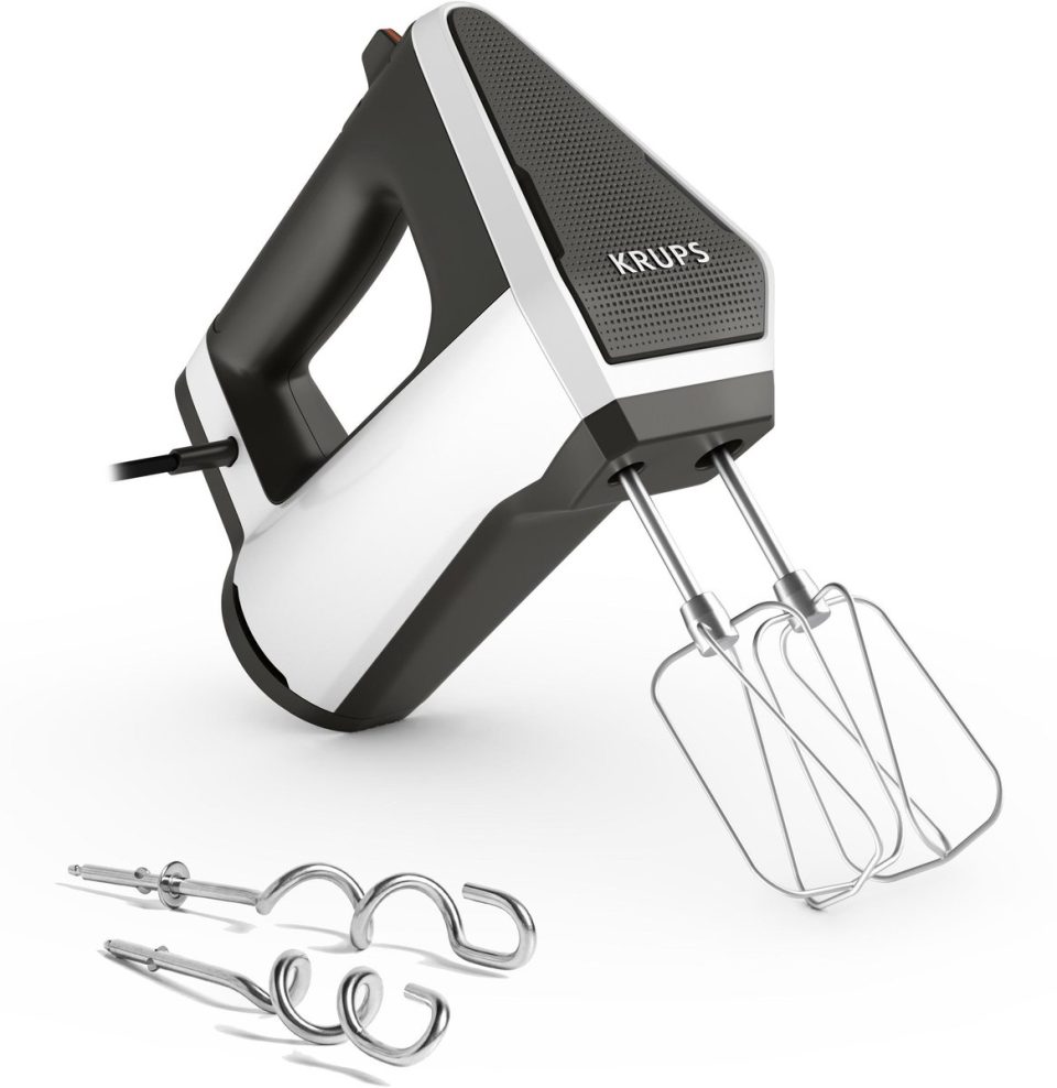 Krups handmixer 3mix 6000 600 W Grijs, Wit