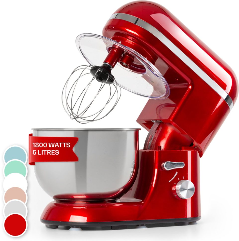 Klarstein keukenmachine, Knetmaschine met kom, 1800W Profi keukenmachine met Knethaken en Schneebesen, Universal keukenmachine met 6 standen, Teigmaschine zum roeren, Kneten en Aufschlagen Keukenmachine,2L 1800W voor Keuken Garde 5 l