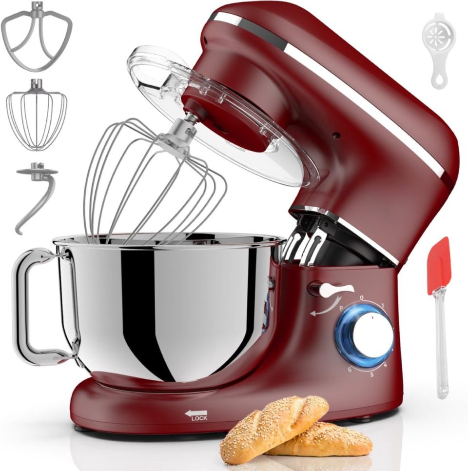 Ronn® Deegmachine Elektrische Deegmixer Rood 6,2 l 38 cm
