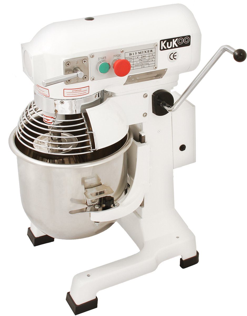 MonsterShop Spiraalmixer rvs inclusief deegschraper 15 l