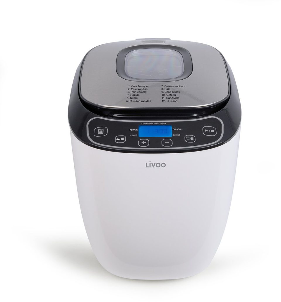 livoo broodbakmachine 550W wit dop218 0,9 kg