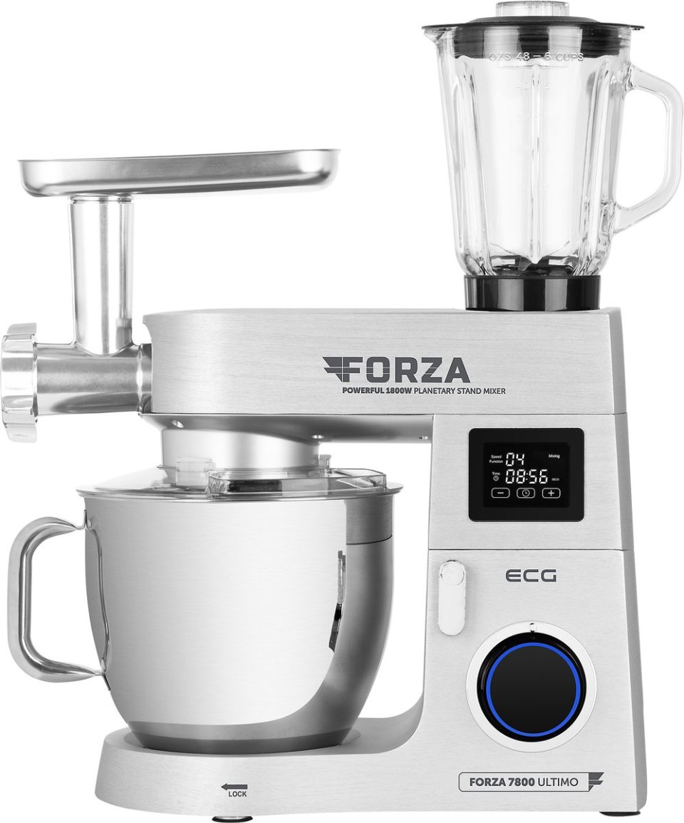 ECG keukenmachine forza 7800 Ultimo Argento 1800 W Zilver 8 l