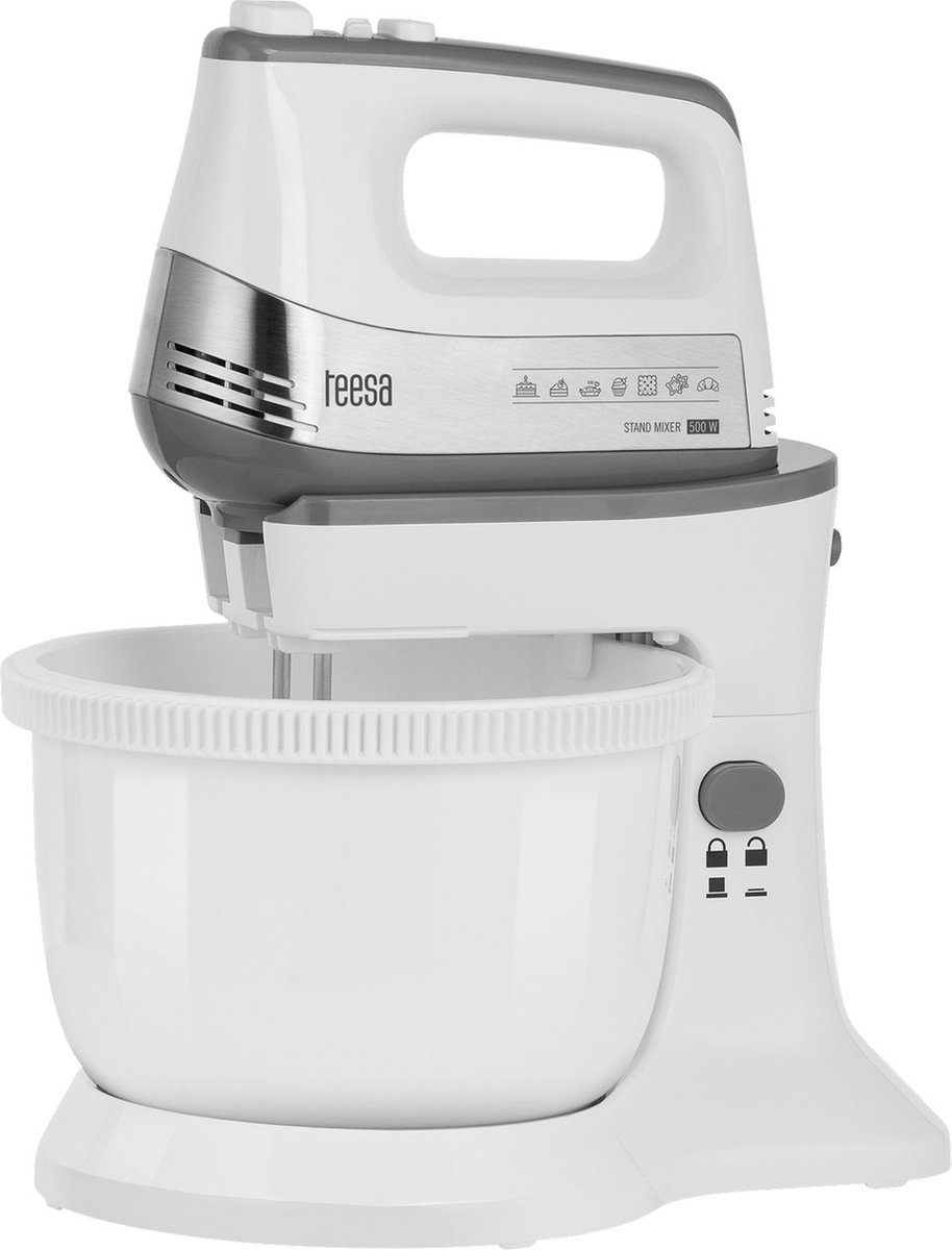 Teesa handmixer tsa3548 met roterende mengkom, 500 Watt