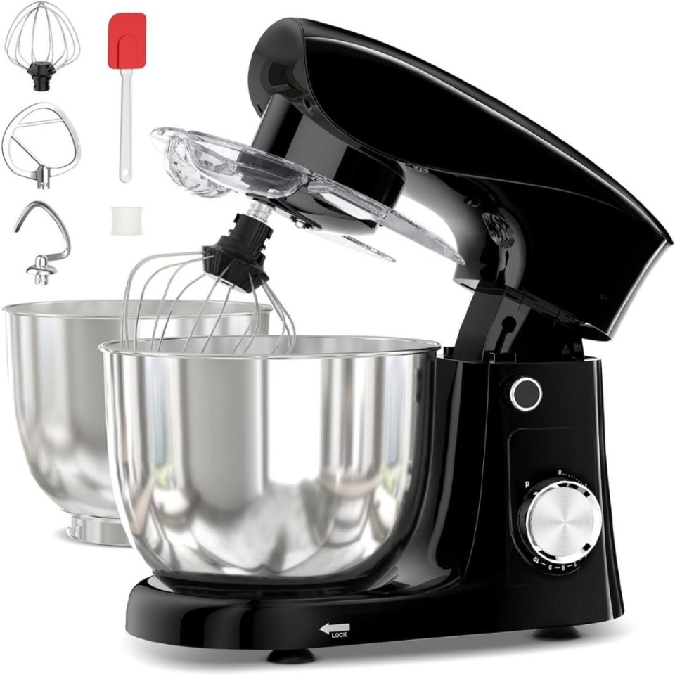 Savi Mixer met mengkom Zwart 14 cm 30 cm