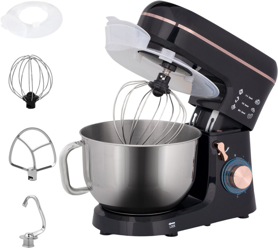 Homcom keukenmachine keukenmixer planetair 1400W Zwart
