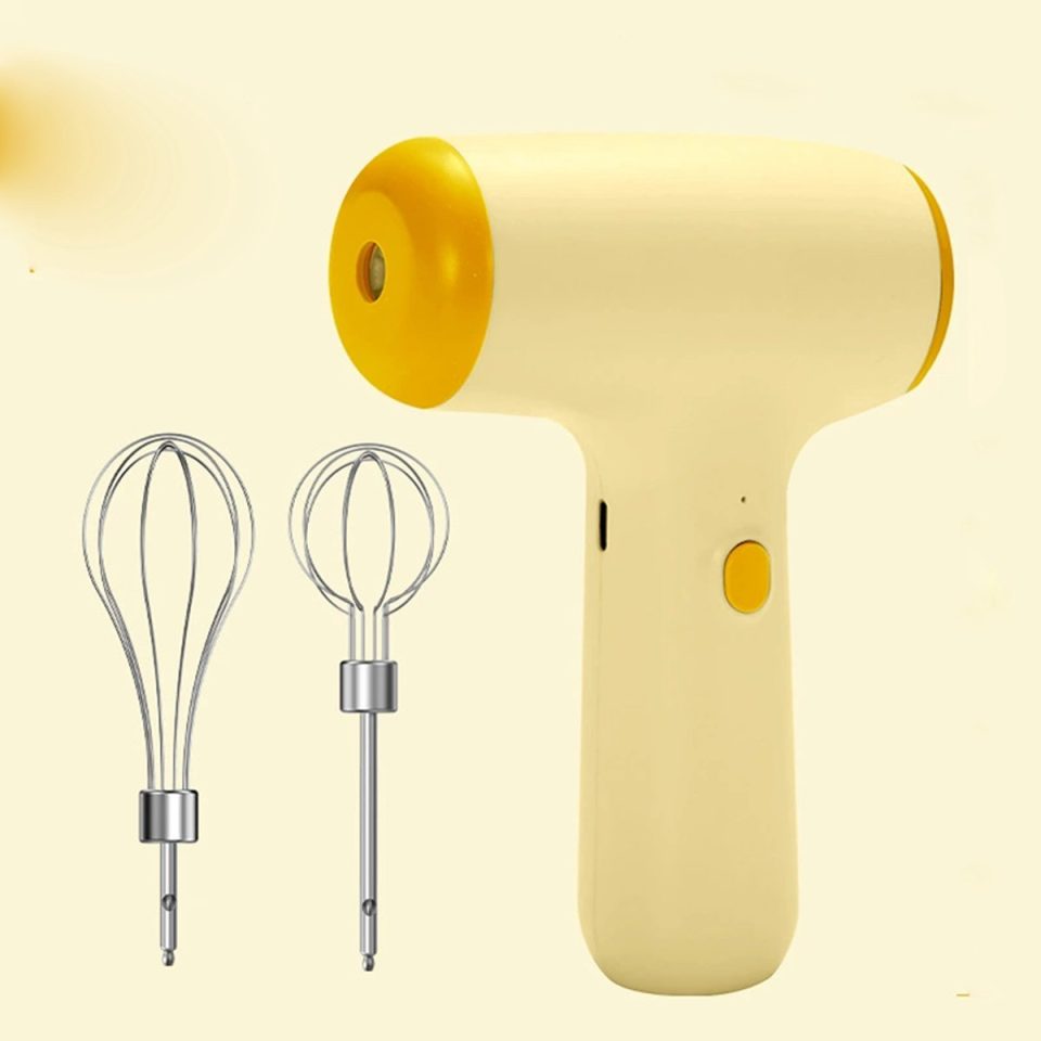 KZQ handmixer 5-snelheden elektrische met dubbele gardes Geel