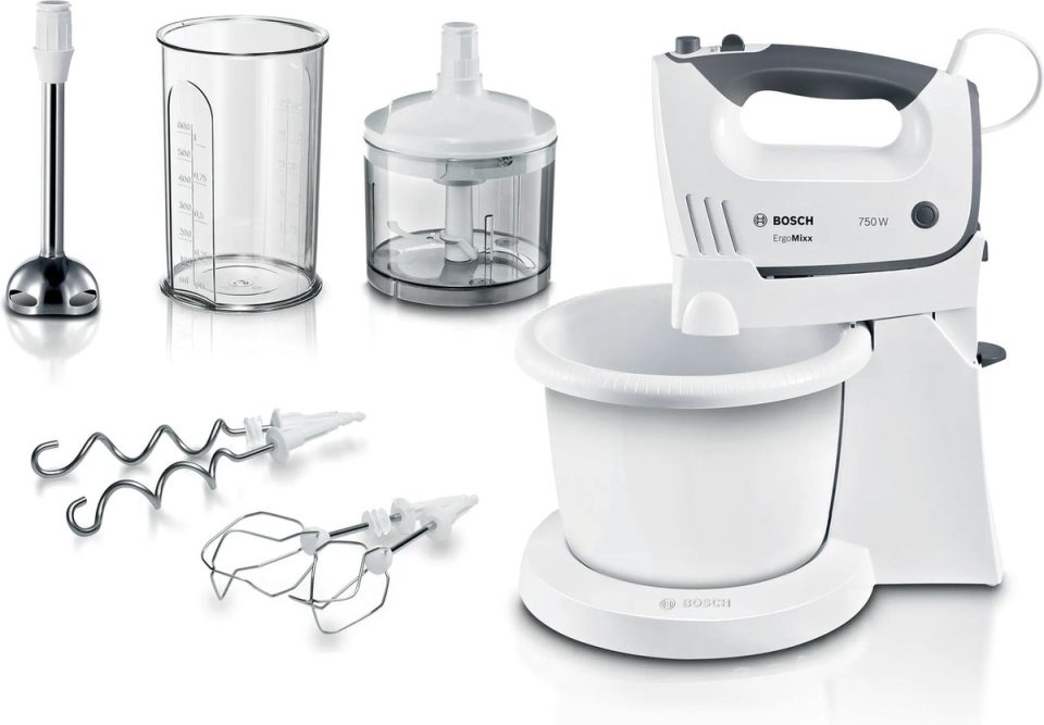 Bosch handmixer mfq37490 mixer 750 W Grijs, Wit