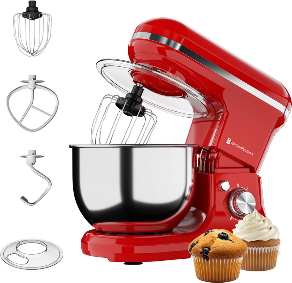 KitchenBrothers keukenmachine 1200W Rood 5 l