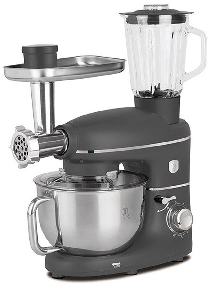 BerlingerHaus Keukenrobot met molen en mixer, 1500 W, Antracit Collection