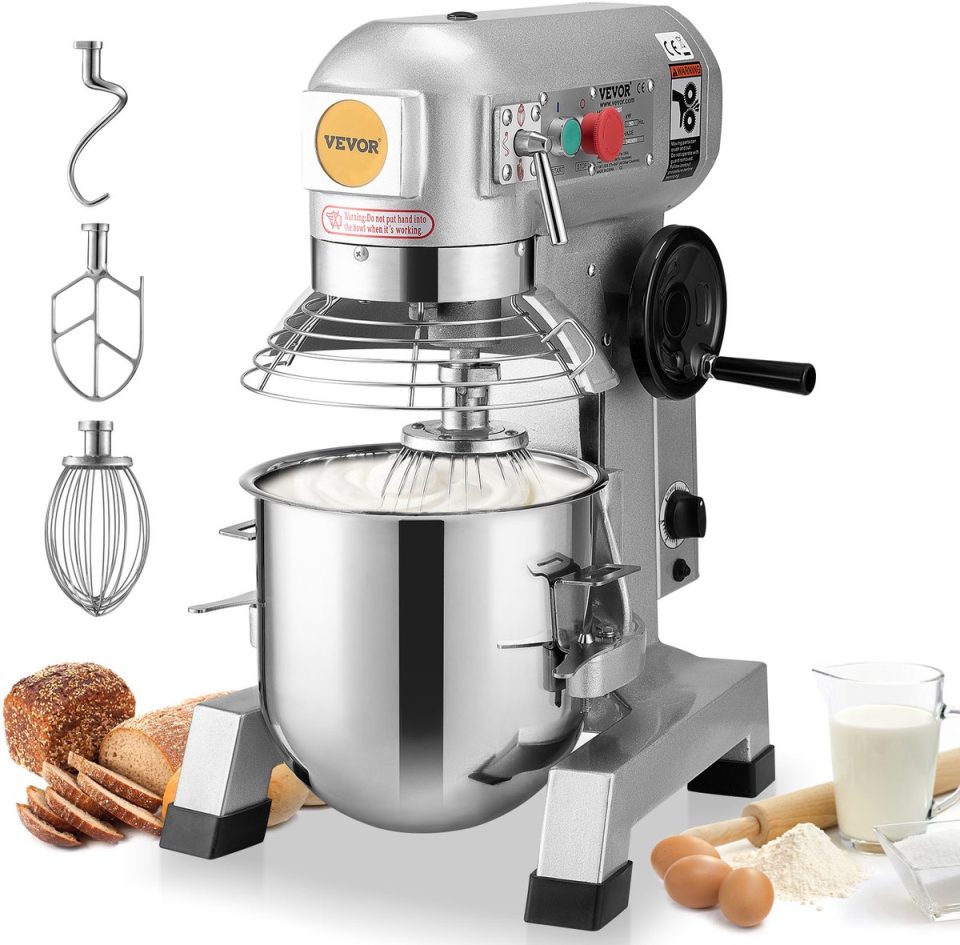 Vevor keukenmachine Standmixer 1100W Kneedmachine Deegmixer Mixer 18,7 l