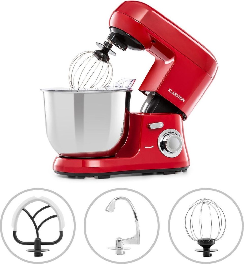 Klarstein keukenmachine Bella Robusta 1200 W Rood 5,5 l