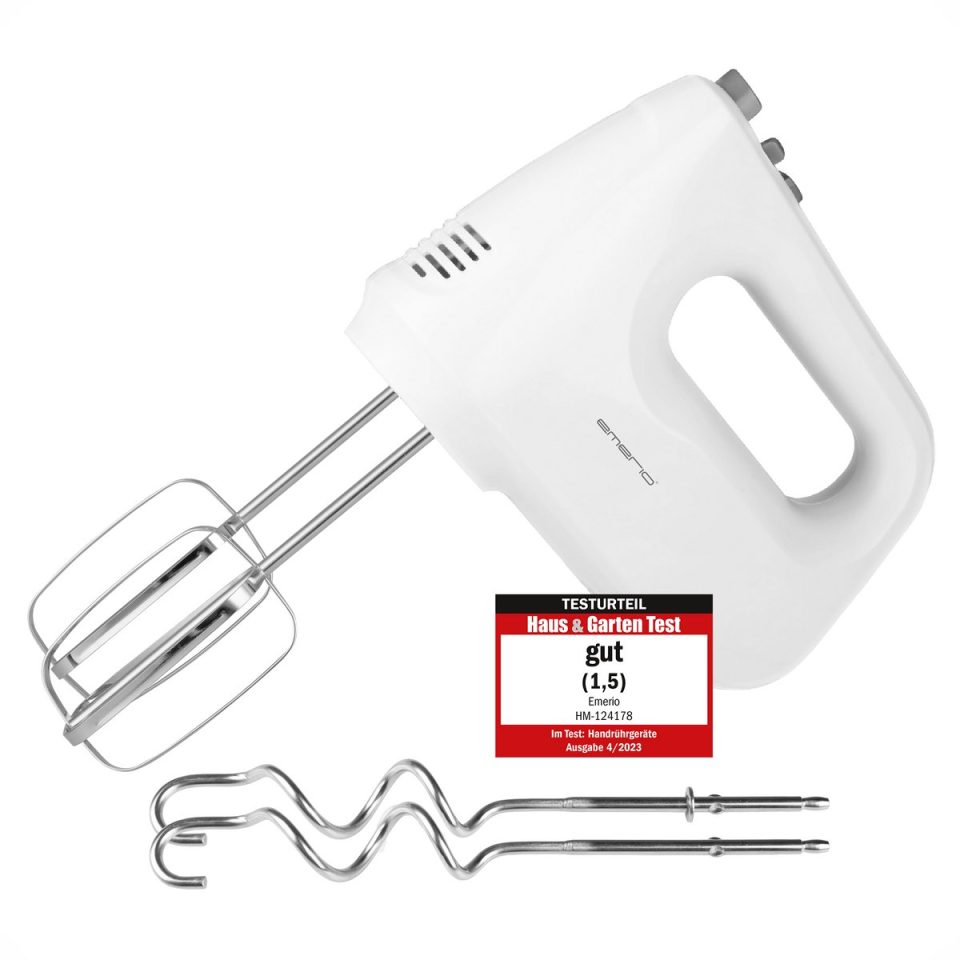 Emerio handmixer 250W Mixer met Turbofunctie Wit