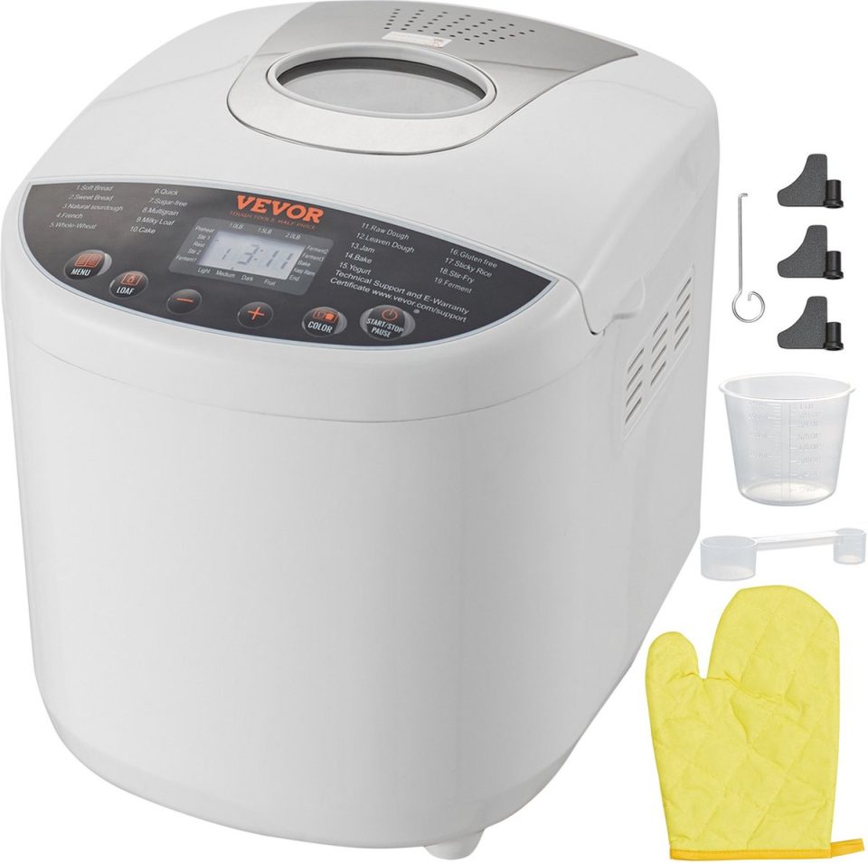 Vevor® broodbakmachine 650 Watt 900 g