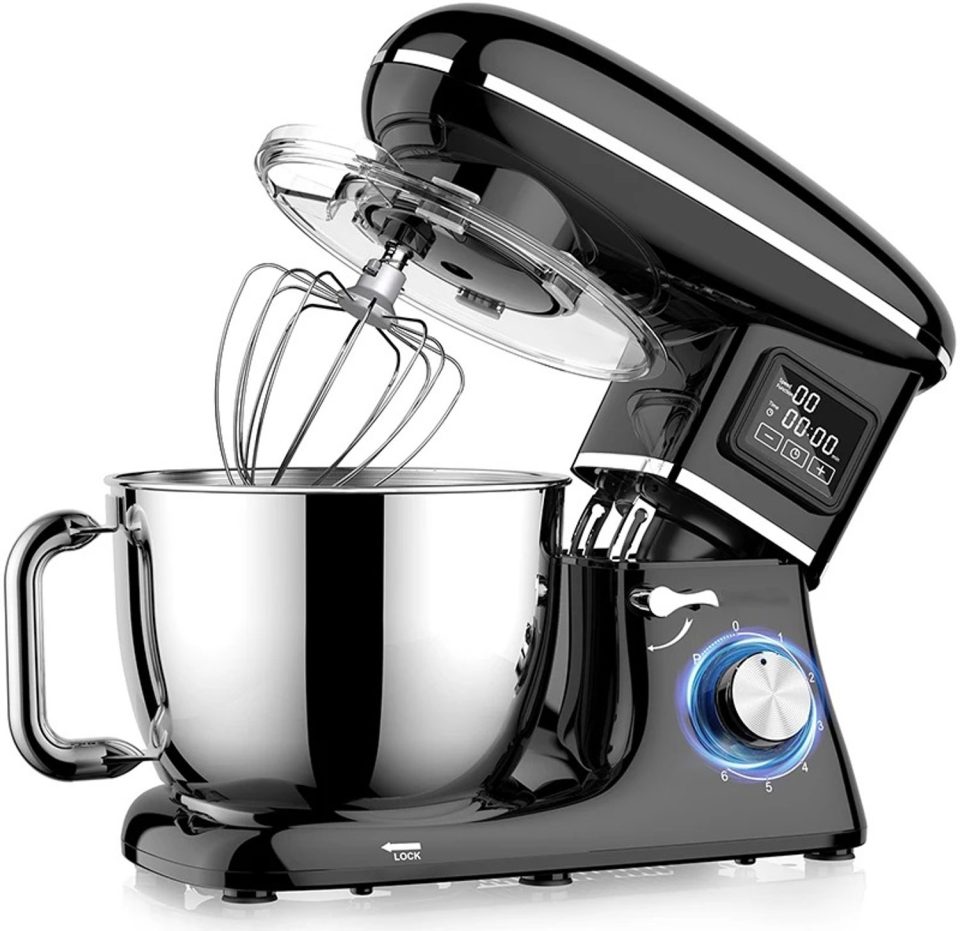 Sellino keukenmachine Krachtige Keukenmixer Zwart 6,5 l