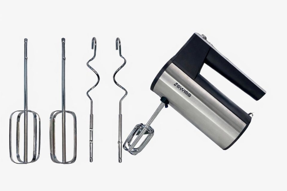 iSwiss handmixer Cx-6619 Luxe RVS Design 300W Zilver Zwart