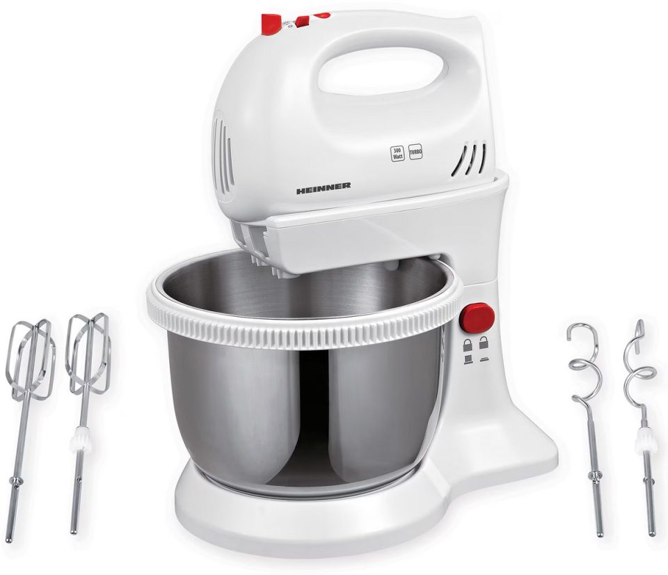 Heinner Mixer met Mengkom 300 W Wit 3,4 l