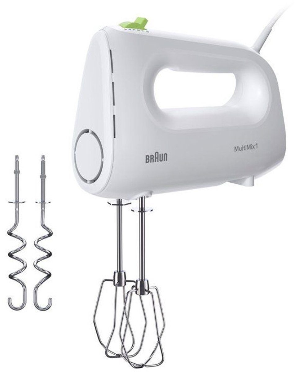 Braun handmixer MultiMix 1 hm1100wh Ergonomisch en krachtig Wit 450 W
