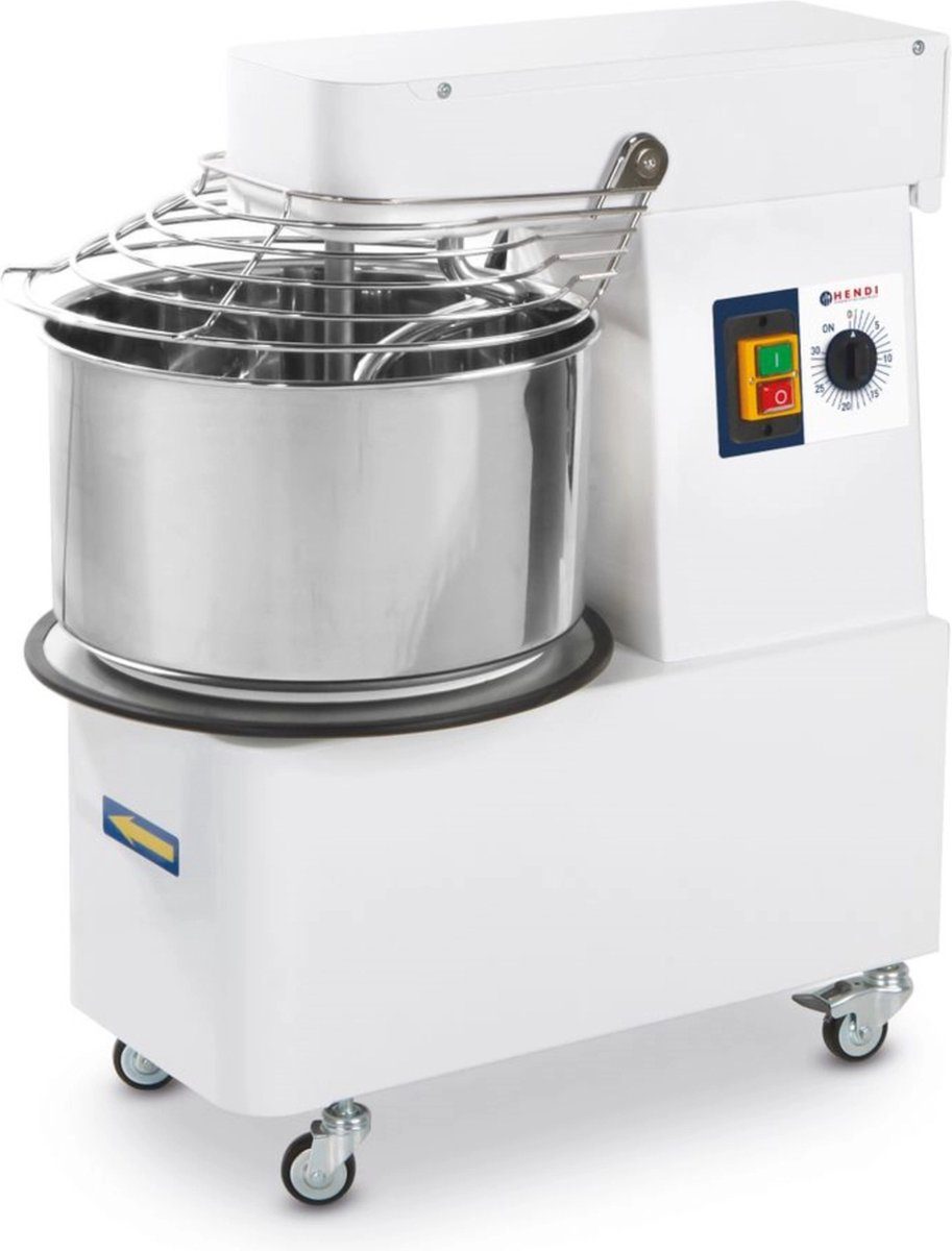 Hendi Deegmachine, 370 W met vaste kop en kom en 30 minuten timer 10 l