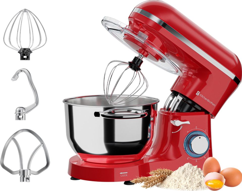KitchenBrothers keukenmachine 2000W Rood 6,2 l