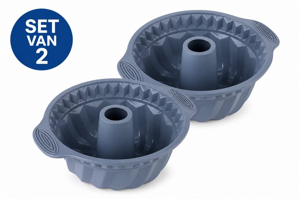 Snl Home taartvorm siliconen tulbandvorm set van 2 Ø24cm