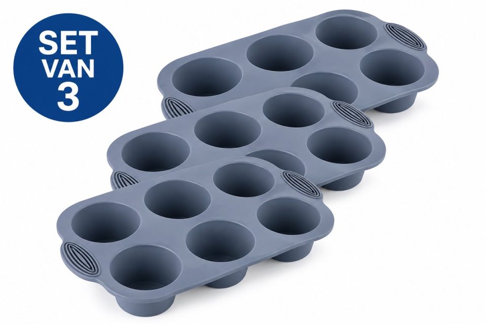 Snl Home bakvorm Siliconen cake muffin cupcake set van 3