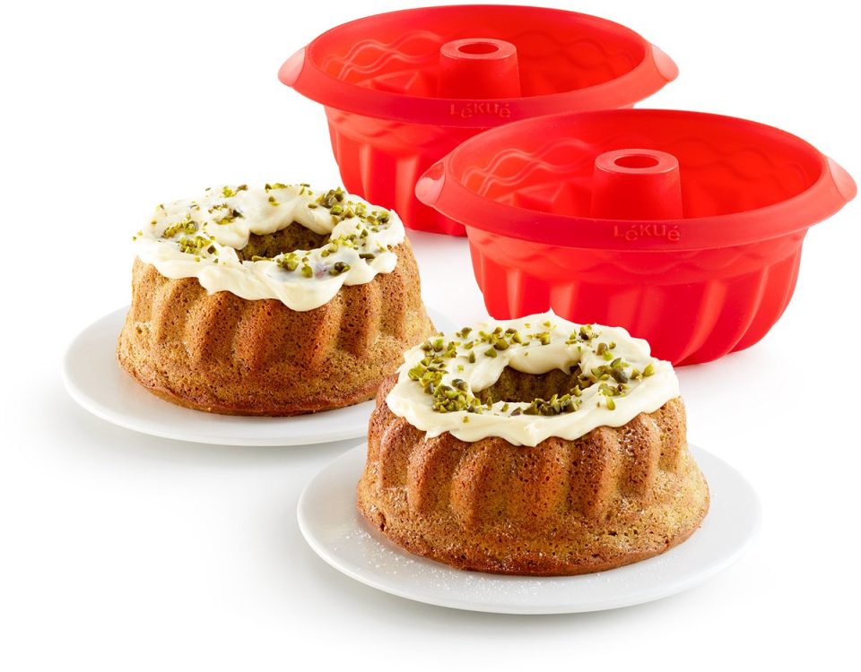 Lékué bakvorm Mini Savarin Set van 2 Siliconen Red
